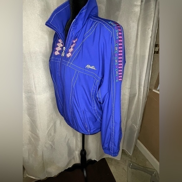 Women’s Vintage Kaelin Jacket Size Large Polyester Blue​​​​​​​​​​​​​​​​​​​​​​​ - Picture 3 of 10